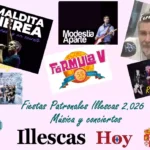 Los principales eventos musicales de las Fiestas Patronales de Illescas 2026