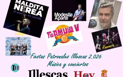 Los principales eventos musicales de las Fiestas Patronales de Illescas 2026